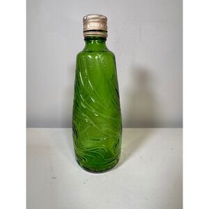 Vintage Gallo Flavor-Guard Embossed Swirl Green Glass Bottle